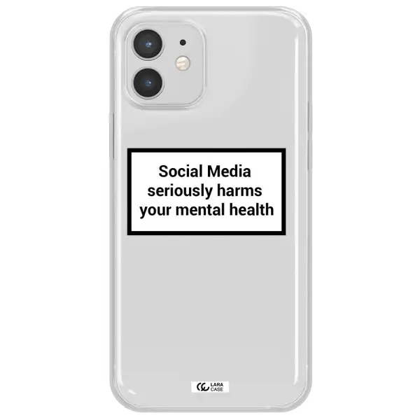 Social Media Harms Apple iPhone 12 Clear TPU Case
