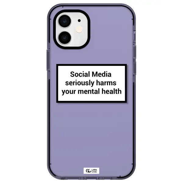 Social Media Harms Apple iPhone 12 impact Lilac Case