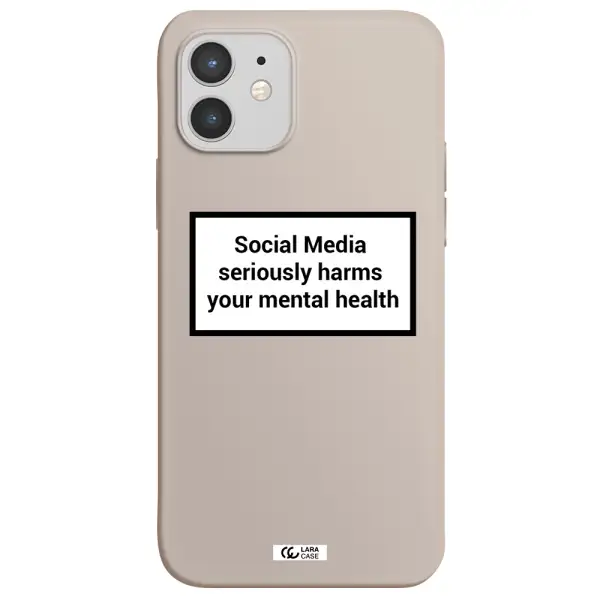 Social Media Harms Apple iPhone 12 mini Silicone Stone Case