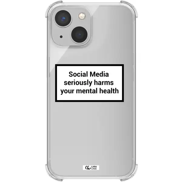 Social Media Harms Apple iPhone 13 Clear PC Case