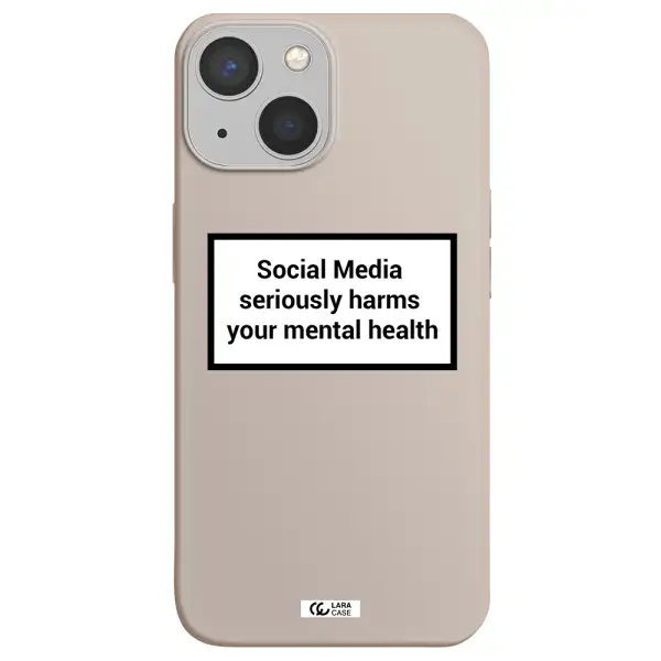 Social Media Harms Apple iPhone 13 mini Silicone Stone Case