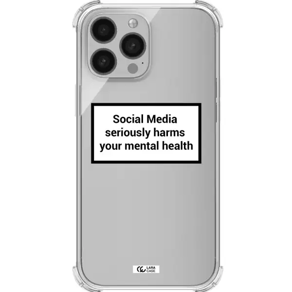 Social Media Harms Apple iPhone 13 Pro Clear PC Case