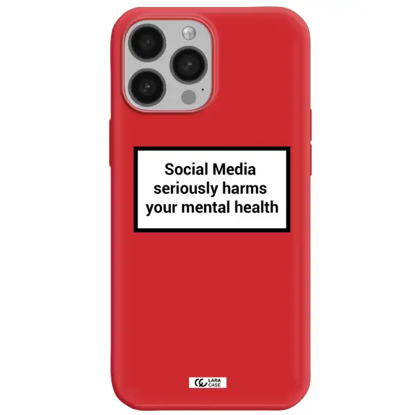 Social Media Harms Apple iPhone 13 Pro Silicone Imperial Red Case