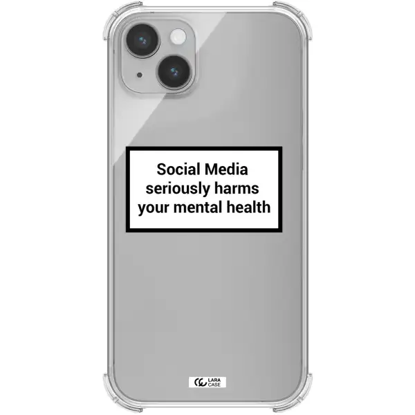 Social Media Harms Apple iPhone 14 Clear PC Case