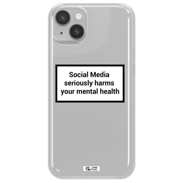 Social Media Harms Apple iPhone 14 plus Clear TPU Case