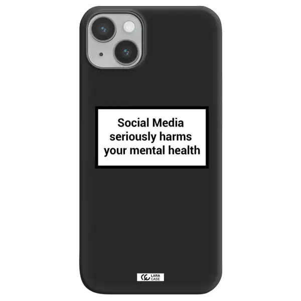 Social Media Harms Apple iPhone 14 plus Silicone black Case
