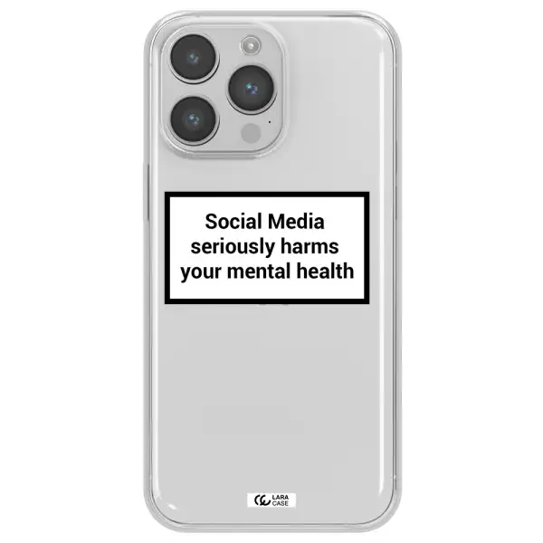 Social Media Harms Apple iPhone 14 pro Clear TPU Case