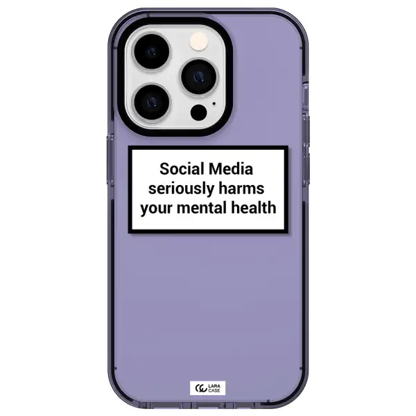 Social Media Harms Apple iPhone 14 pro impact Lilac Case