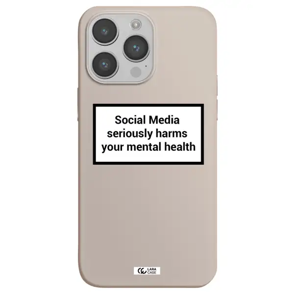 Social Media Harms Apple iPhone 14 pro Silicone Stone Case