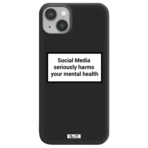 Social Media Harms Apple iPhone 14 Silicone black Case