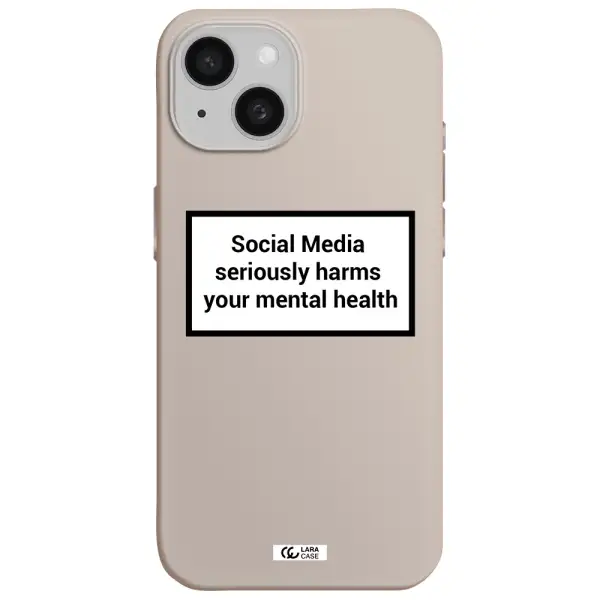Social Media Harms Apple iPhone 15 Silicone Stone Case