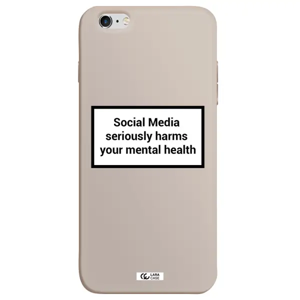 Social Media Harms Apple iPhone 6 plus Silicone Stone Case