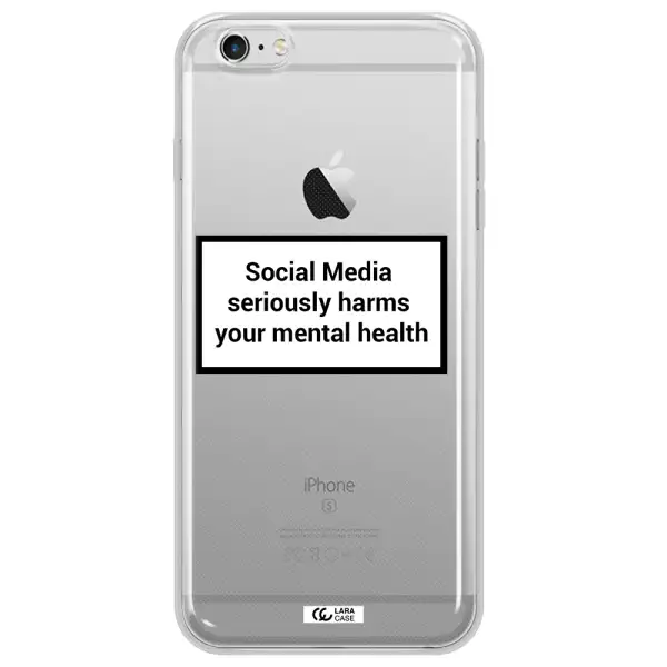 Social Media Harms Apple iPhone 6 s plus Clear TPU Case