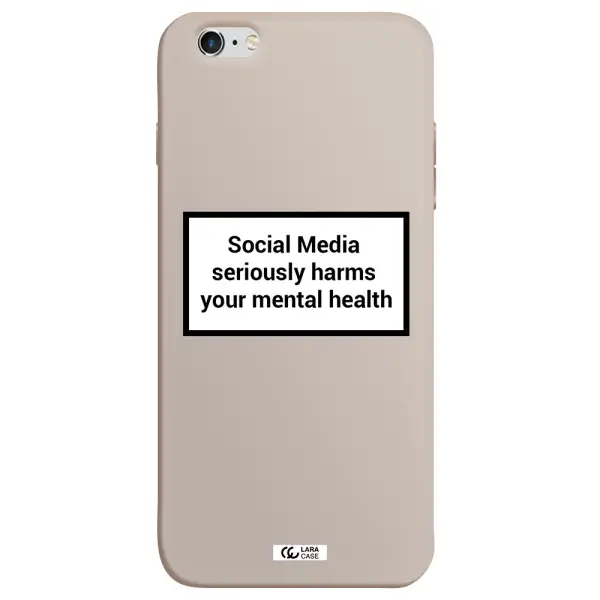 Social Media Harms Apple iPhone 6 s plus Silicone Stone Case
