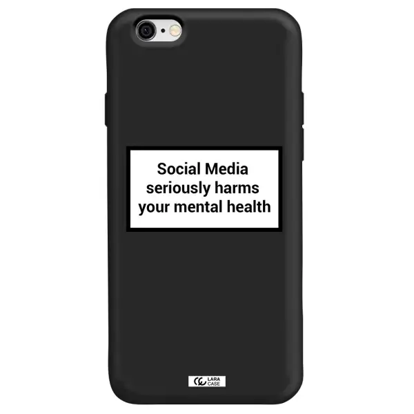 Social Media Harms Apple iPhone 6 Silicone black Case