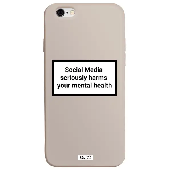 Social Media Harms Apple iPhone 6 Silicone Stone Case
