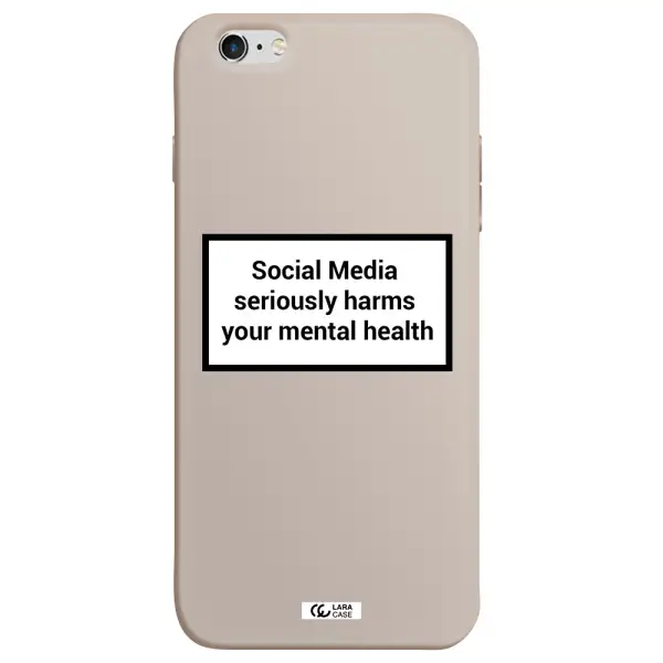 Social Media Harms Apple iPhone 6S Silicone Stone Case