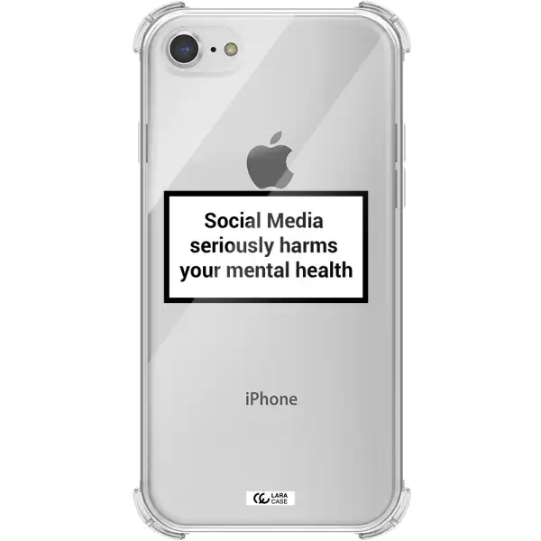 Social Media Harms Apple iPhone 7 Clear PC Case