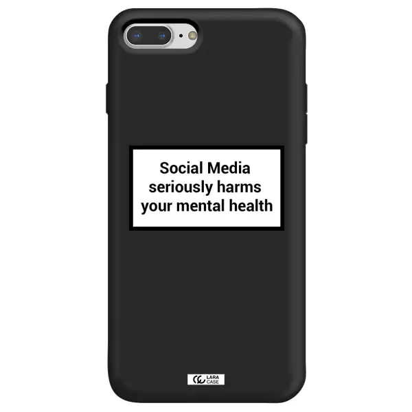 Social Media Harms Apple iPhone 7 plus Silicone black Case