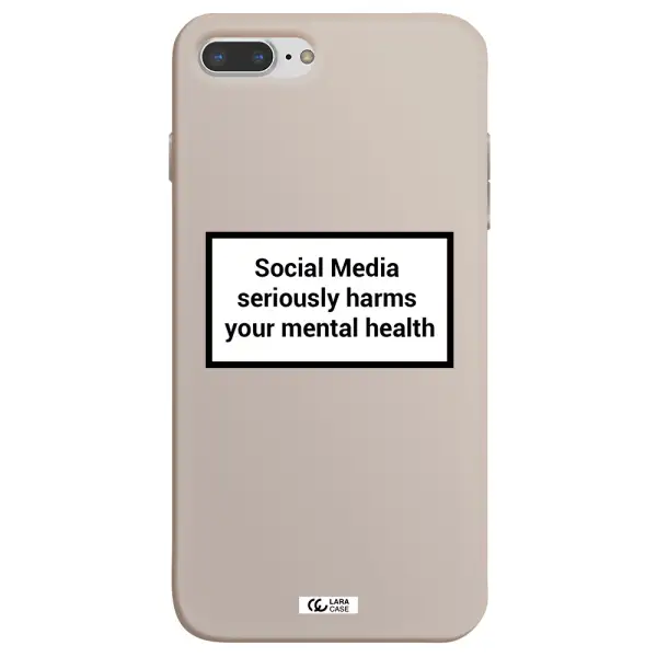 Social Media Harms Apple iPhone 7 plus Silicone Stone Case