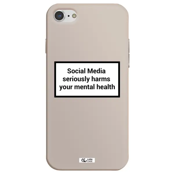 Social Media Harms Apple iPhone 7 Silicone Stone Case