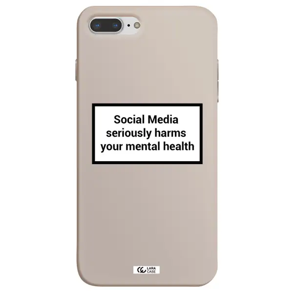Social Media Harms Apple iPhone 8 plus Silicone Stone Case