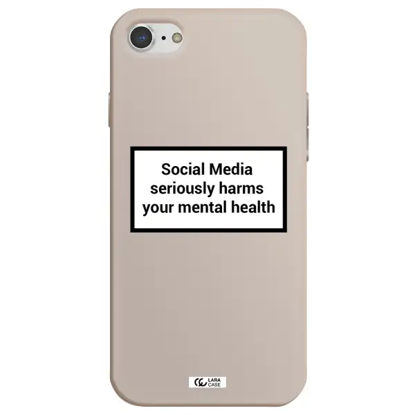Social Media Harms Apple iPhone 8 Silicone Stone Case