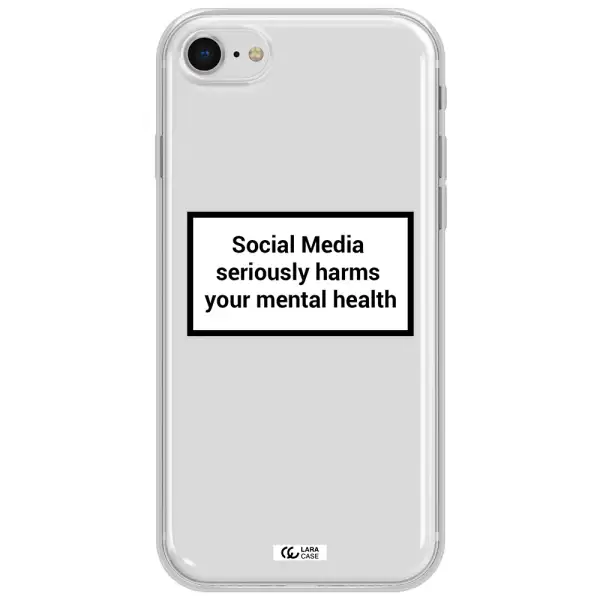 Social Media Harms Apple Iphone Se 2020 Clear Tpu Case