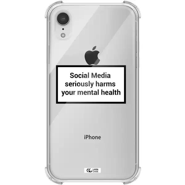 Social Media Harms Apple iPhone XR Clear PC Case