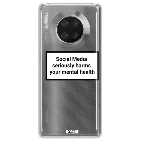 Social Media Harms Huawei Mate 30 Pro Clear TPU Case