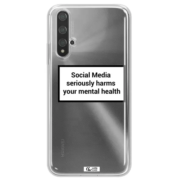 Social Media Harms Huawei Nova 5t Clear TPU Case