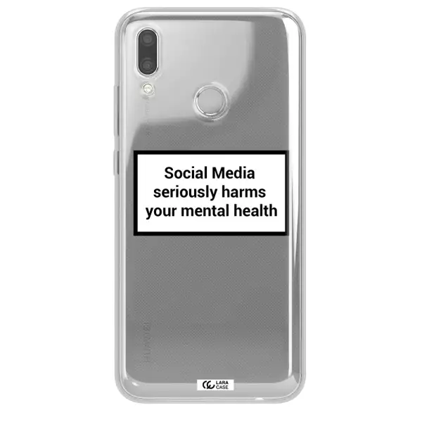 Social Media Harms Huawei P Smart 2019 Clear TPU Case