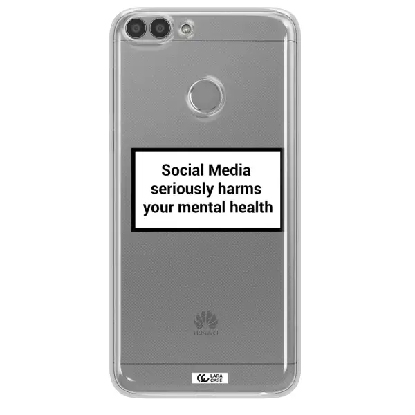 Social Media Harms Huawei P Smart Clear TPU Case