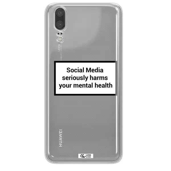 Social Media Harms Huawei P20 Clear TPU Case