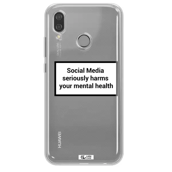 Social Media Harms Huawei P20 Lite Clear TPU Case