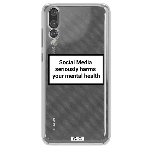 Social Media Harms Huawei P20 Pro Clear TPU Case