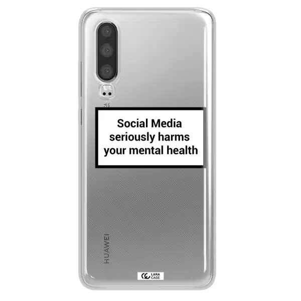 Social Media Harms Huawei P30 Clear TPU Case