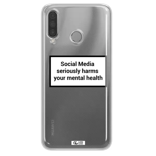 Social Media Harms Huawei P30 Lite Clear TPU Case