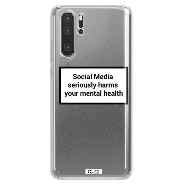 Social Media Harms Huawei P30 Pro Clear TPU Case