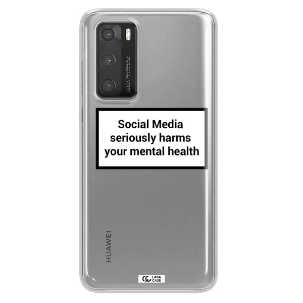 Social Media Harms Huawei P40 Clear TPU Case
