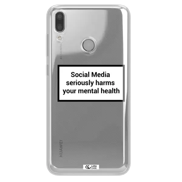 Social Media Harms Huawei Y7 2019 Clear TPU Case