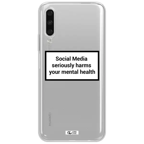 Social Media Harms Huawei Y9S Clear Tpu Case