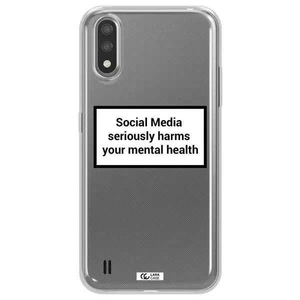Social Media Harms Samsung A01 Clear TPU Case