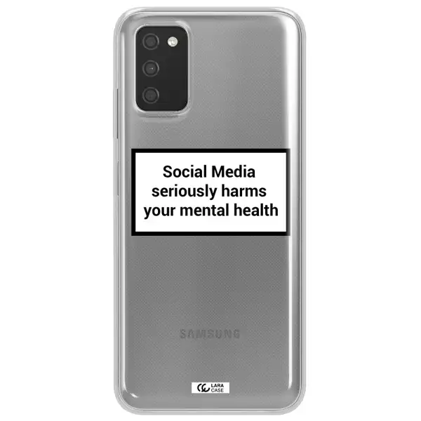Social Media Harms Samsung A03S Clear TPU Case