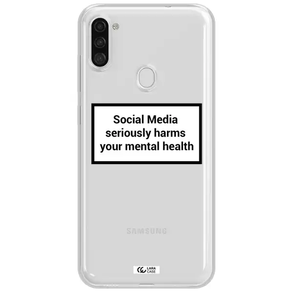 Social Media Harms Samsung A11 Clear TPU Case