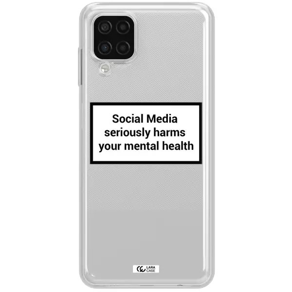 Social Media Harms Samsung A12 4g Clear TPU Case