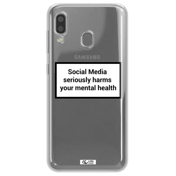 Social Media Harms Samsung A20 Clear TPU Case