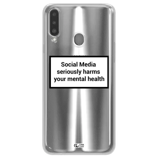 Social Media Harms Samsung A20S Clear TPU Case