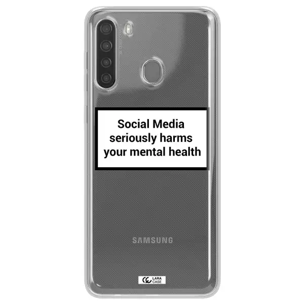 Social Media Harms Samsung A21 Clear TPU Case