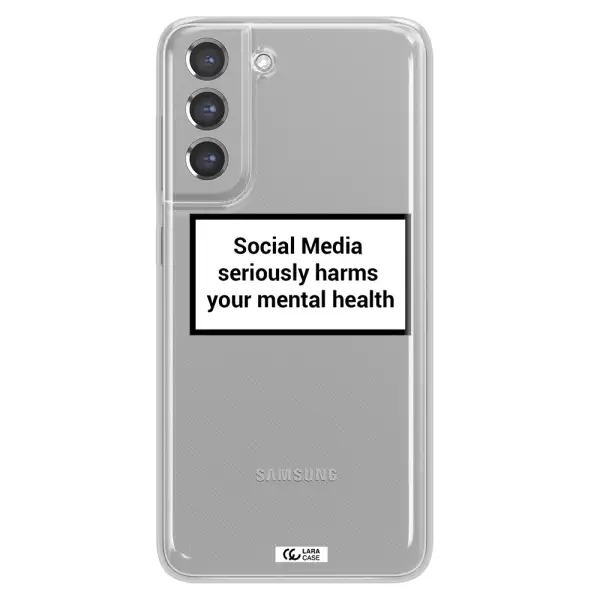 Social Media Harms Samsung A21 Fe Clear TPU Case